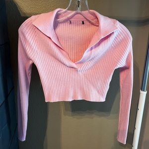 Girls collared crop top